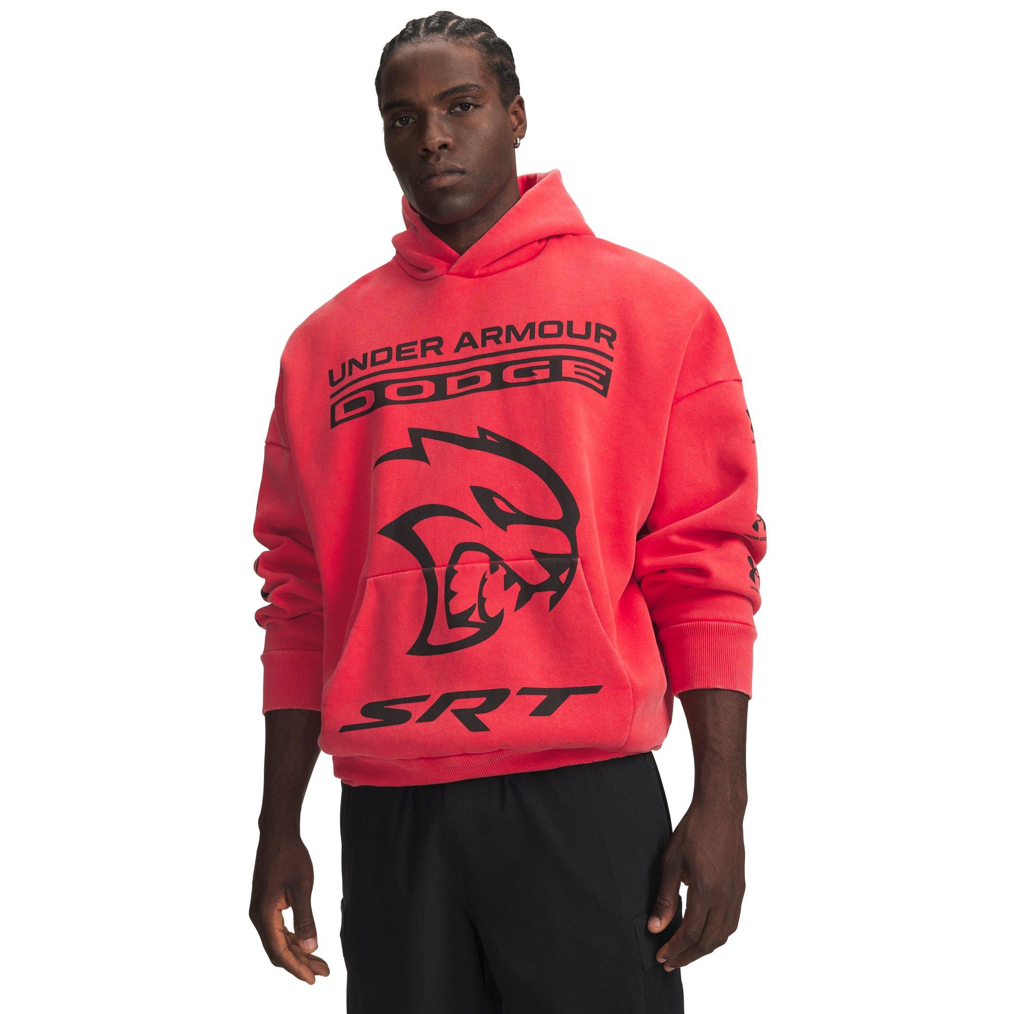Under Armour X Dodge Men's Heavyweight Hellcat Hoodie - RED